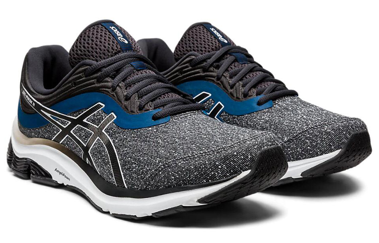 Asics Gel Pulse 11 Comfortable Textile, Synthetic Leather Low top Casual Running Shoes Men’s Ink Gray White