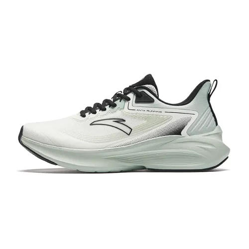 Anta Slip Resistant Abrasion Resistant Low top Running Shoes Men's White Green Black