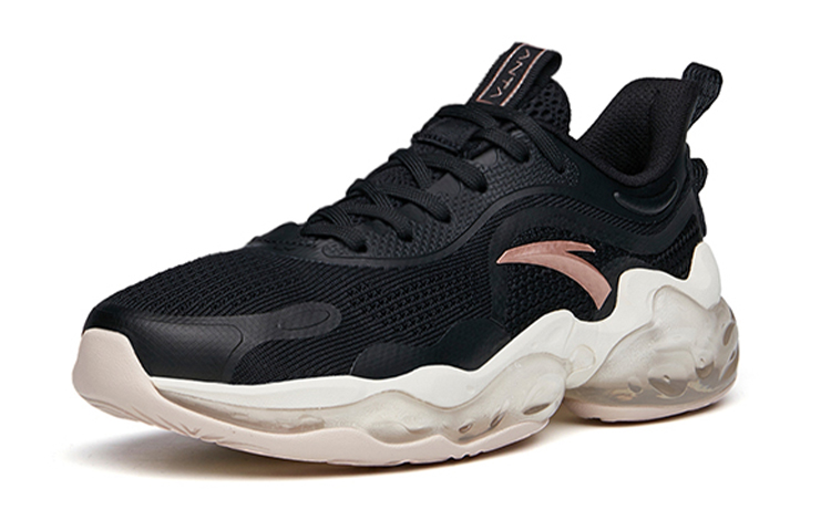 Anta Comfortable Cushioning Slip Resistant Low top Running Shoes Women’s Black Gold