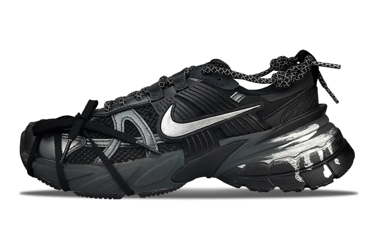 Nike V2K Run Low top Casual Running Shoes Women's Silver Black