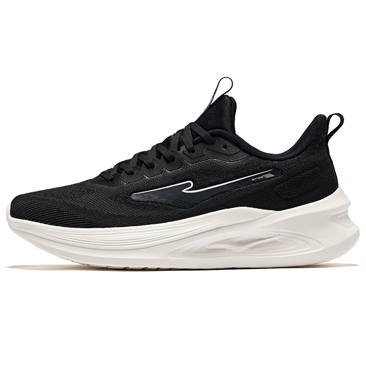 Erke Flying Eagle Cushioning, Wear Resistant Low top Running Shoes Men’s Jet Black Microcrystal White