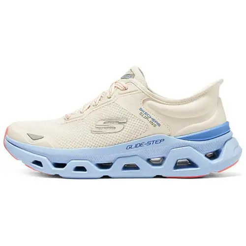 Skechers Glide Step Low top Casual Shoes Women's Beige Blue