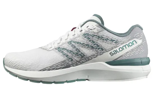 SALOMON Sonic 5 Fabric Abrasion Resistant Low top Running Shoes Men's Gray Green