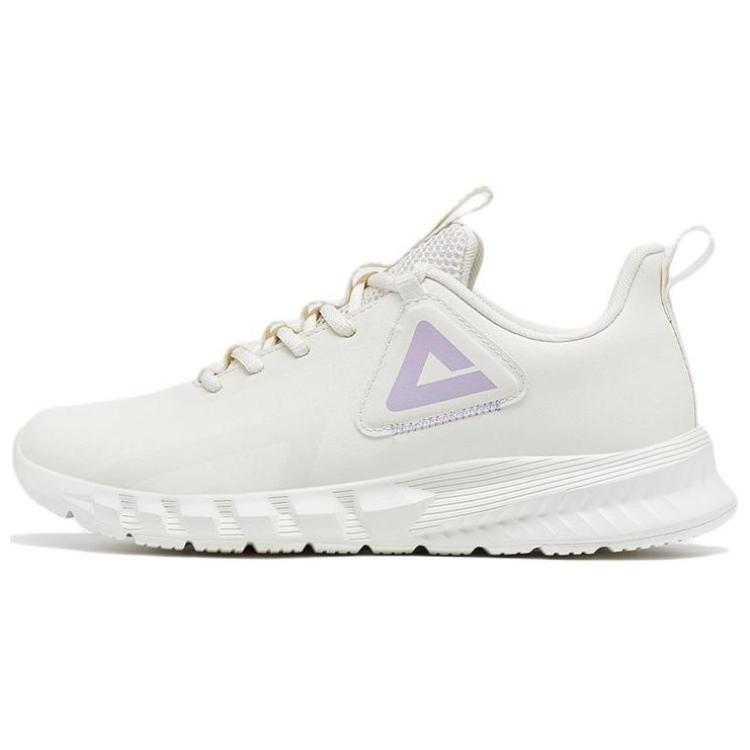 PEAK Comfortable Cushioning Lightweight Rebound Low top Running Shoes Women’s Canvas White