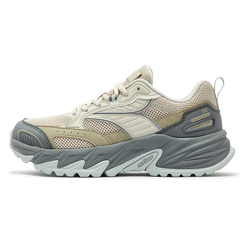 361° Floating Light Slip Resistant Abrasion Resistant Low top Running Shoes Women’s Beige Gray