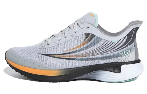FILA Racer EVA Cushioning Abrasion Resistant Cushioning, Wear Resistant Low top Casual Running Shoes Unisex Gray Yellow