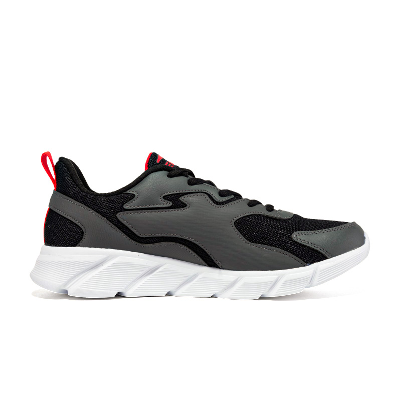 Erke Abrasion Resistant, Lightweight, And Breathable Low top Casual Running Shoes Men’s Black Gray