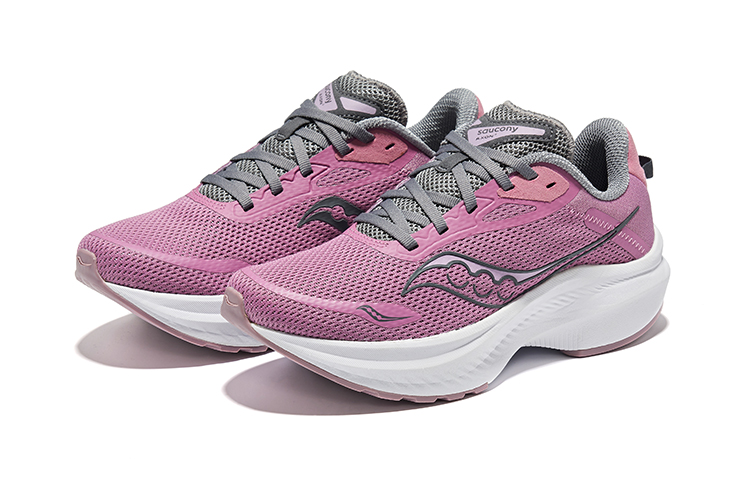 Saucony Axon 3 Mesh Breathable Cushioning Low top Casual Running Shoes Women’s Pink