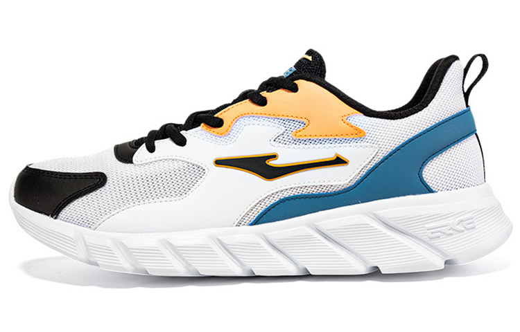 Erke Comfortable Abrasion Resistant, Breathable, Lightweight Low top Running Shoes Men’s White Black