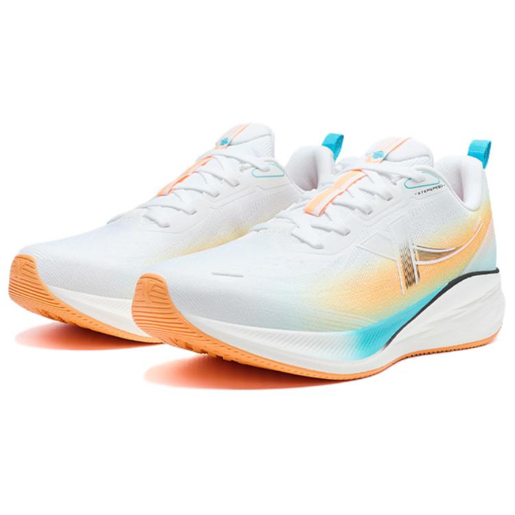 XTEP 5.0LITE Fabric Slip Resistant Abrasion Resistant Low top Running Shoes Women’s White Blue Orange