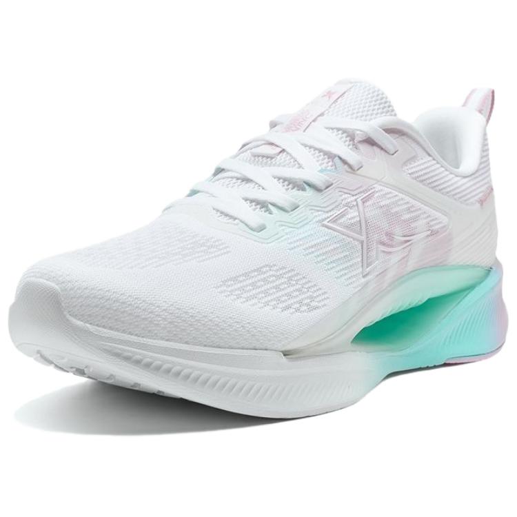XTEP Breathable And Lightweight Low top Casual Running Shoes Women’s White Purple Green