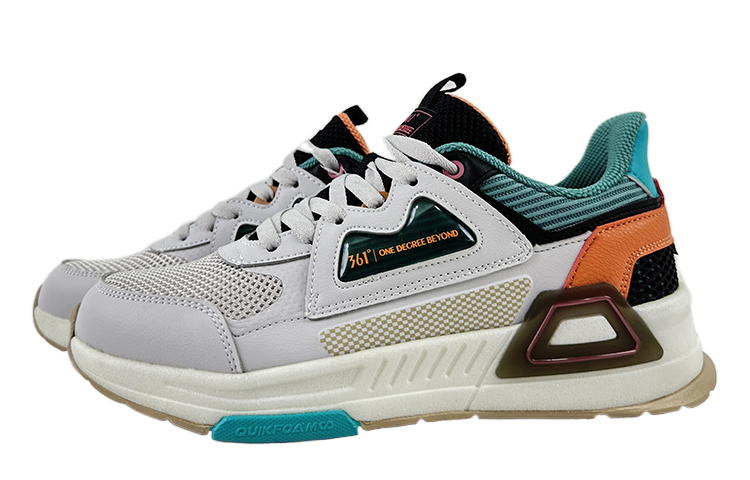 361° QU!KFOAM Comfortable Low top Sports Casual Shoes Men’s Gray Cyan