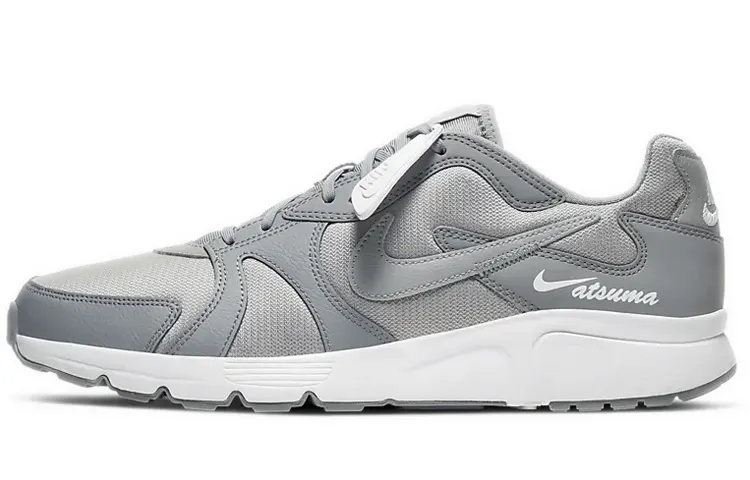 Nike Atsuma Cushioning Slip Resistant Abrasion Resistant Low top Running Shoes Men's Gray