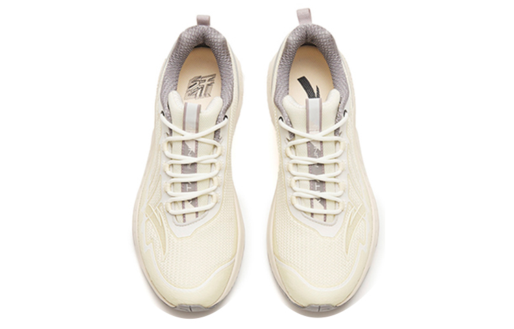 Anta Cushioning Slip Resistant Abrasion Resistant Low top Running Shoes Men’s White Gray