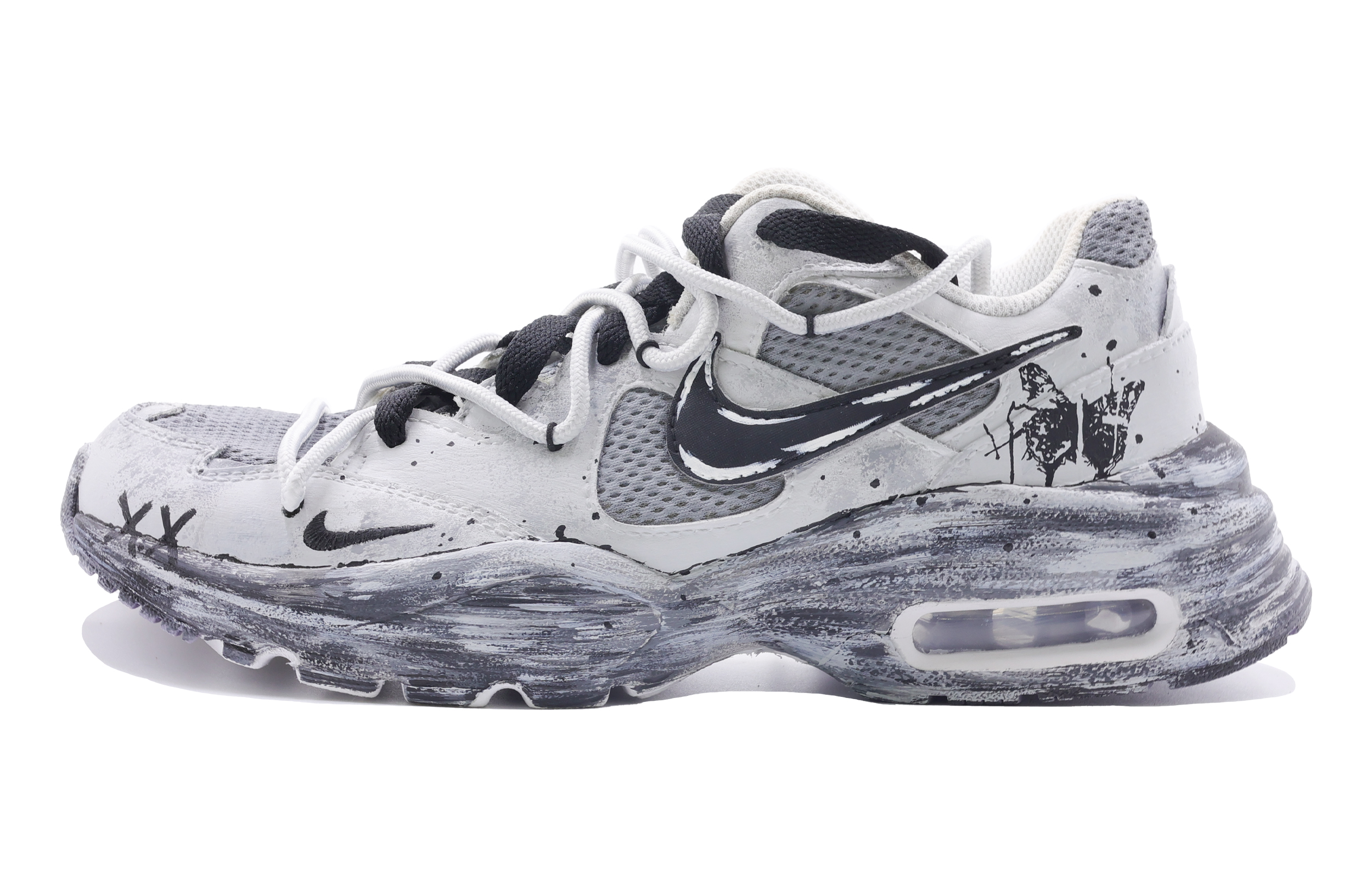 Nike Air Max Fusion Cushioning Abrasion Resistant Breathable Low top Running Shoes Women’s Gray