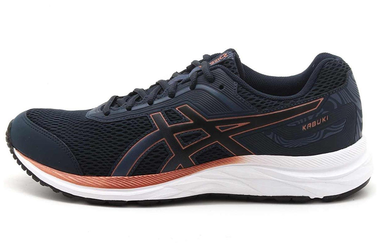 Asics Kabuki Comfortable Abrasion Resistant Low top Running Shoes Men's Dark Blue
