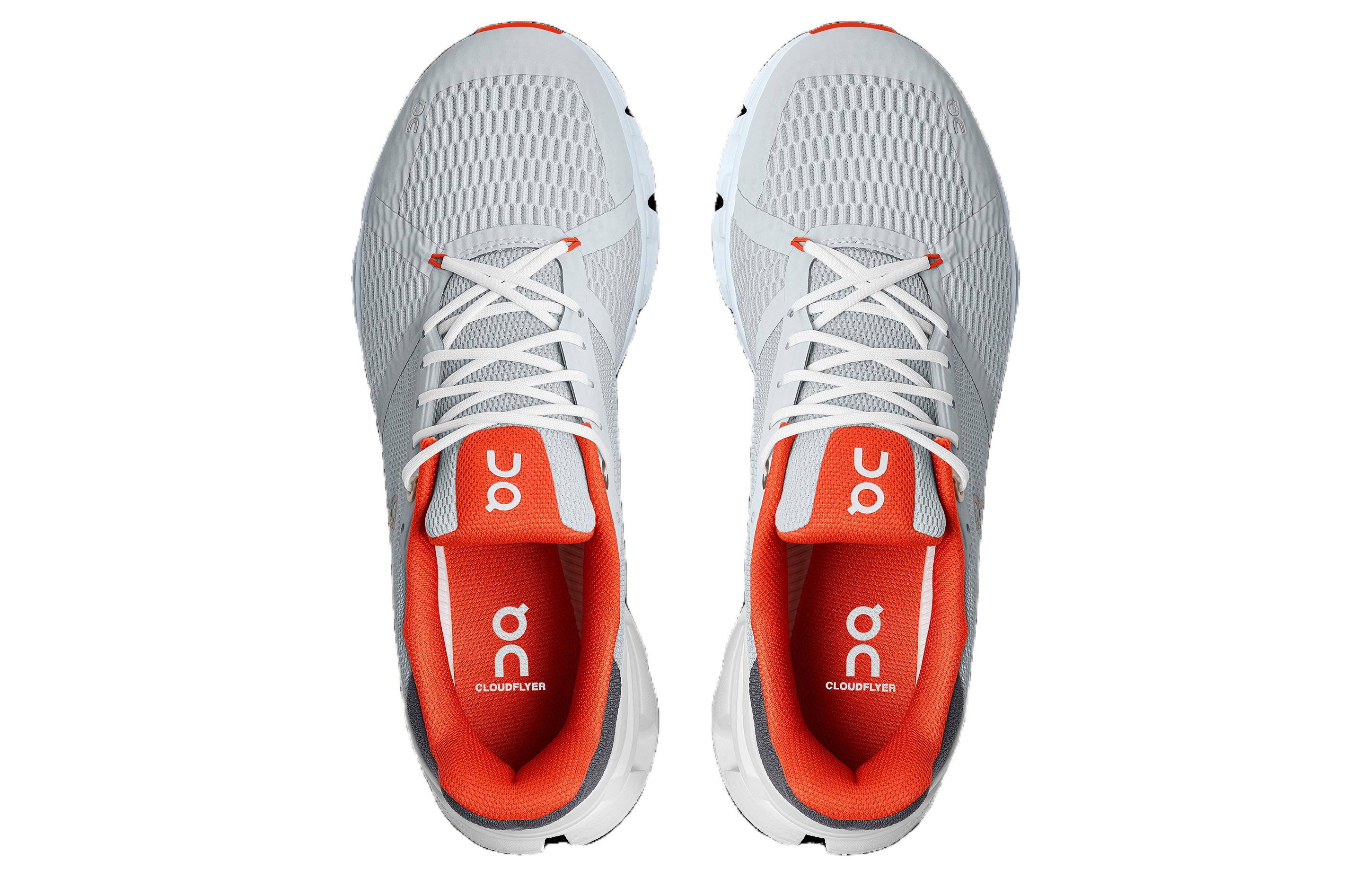On Cloudflyer Abrasion Resistant Lightweight Wear resistant And Lightweight Low top Running Shoes Men’s Gray Orange