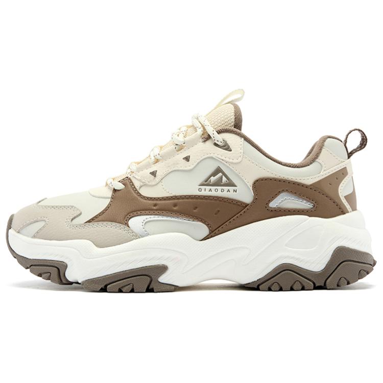 QIAODAN Slip Resistant Abrasion Resistant Slip Resistant Abrasion Resistant Low top Running Shoes Women’s Beige Brown