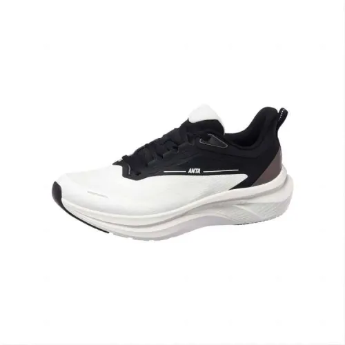 Anta Light Cloud Slip Resistant Low top Running Shoes Men's White Black