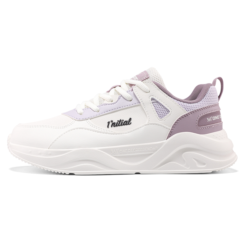 361° Slip Resistant Abrasion Resistant Low top Running Shoes Women’s White Purple