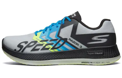 Skechers Go Run Razor 3 Comfortable Mesh Low top Casual Running Shoes Men's Black Green