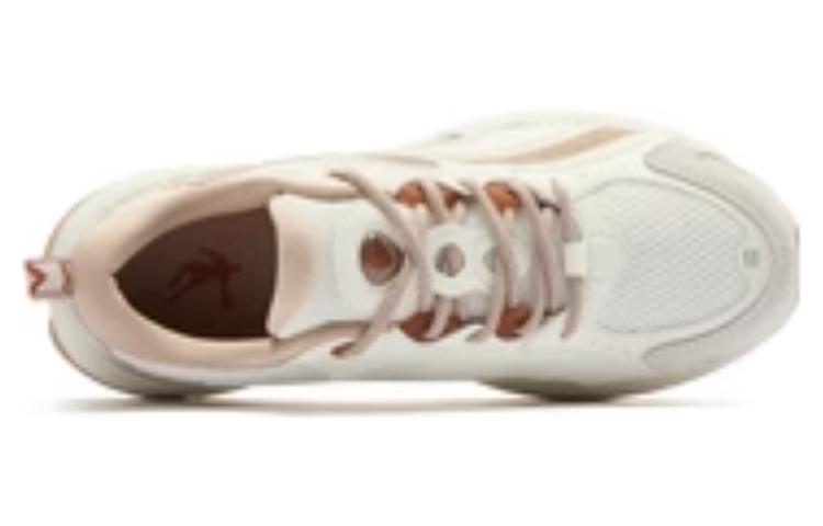 QIAODAN VIA9000 Mesh Abrasion Resistant Low top Casual Shoes Women’s White Brown