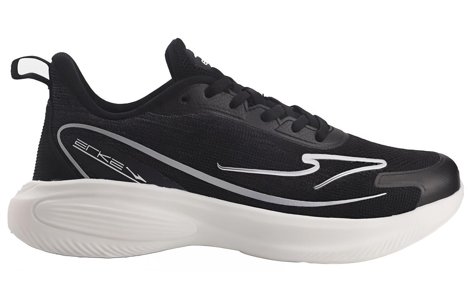 Erke Cushioning Slip Resistant Abrasion Resistant Breathable Low top Running Shoes Women’s Black White