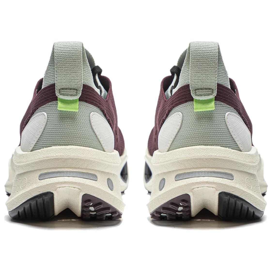 Li Ning Cushioning Slip Resistant Low top Running Shoes Unisex Umber Green