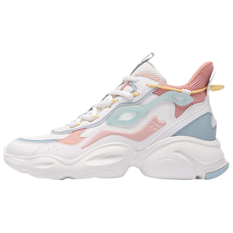 QIAODAN Versatile Abrasion Resistant Breathable Low top Running Shoes Women’s White Green