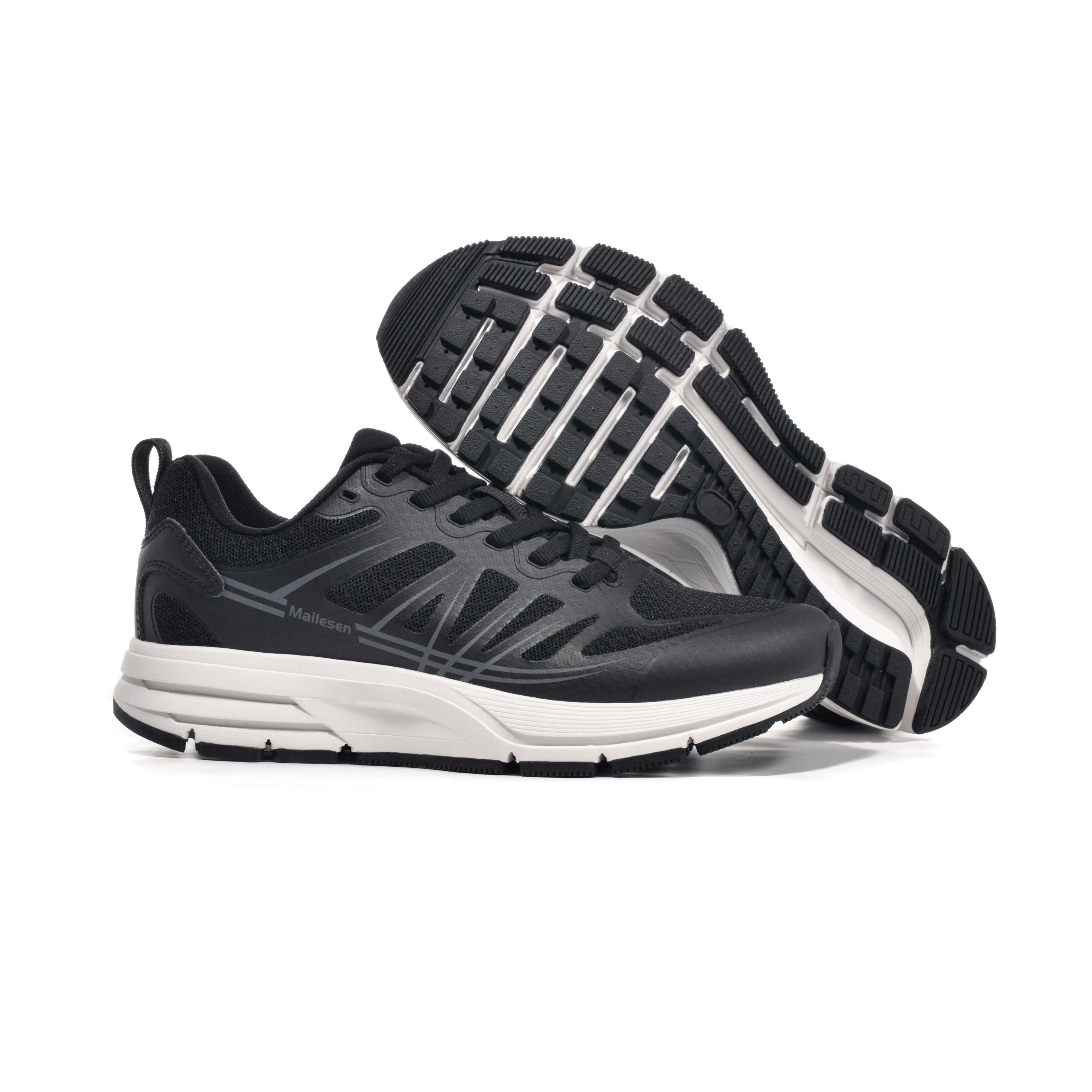 Mailesen Rebound Lightweight Breathable Rebound Lightweight Breathable Low top Running Shoes Unisex Black