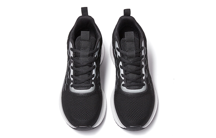 VOIT Slip Resistant Abrasion Resistant Low top Running Shoes Unisex Black White