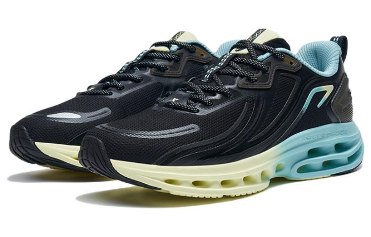 XTEP Cushioning Anti Slip Wear Resistant Breathable Lightweight Rebound Low Top Running Shoes Men’s Black