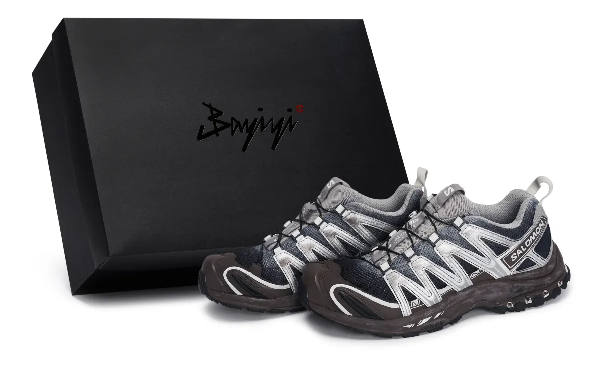 SALOMON XA PRO 3D Abrasion Resistant Abrasion Resistant Low top Running Shoes Unisex Black Gray Silver Brown