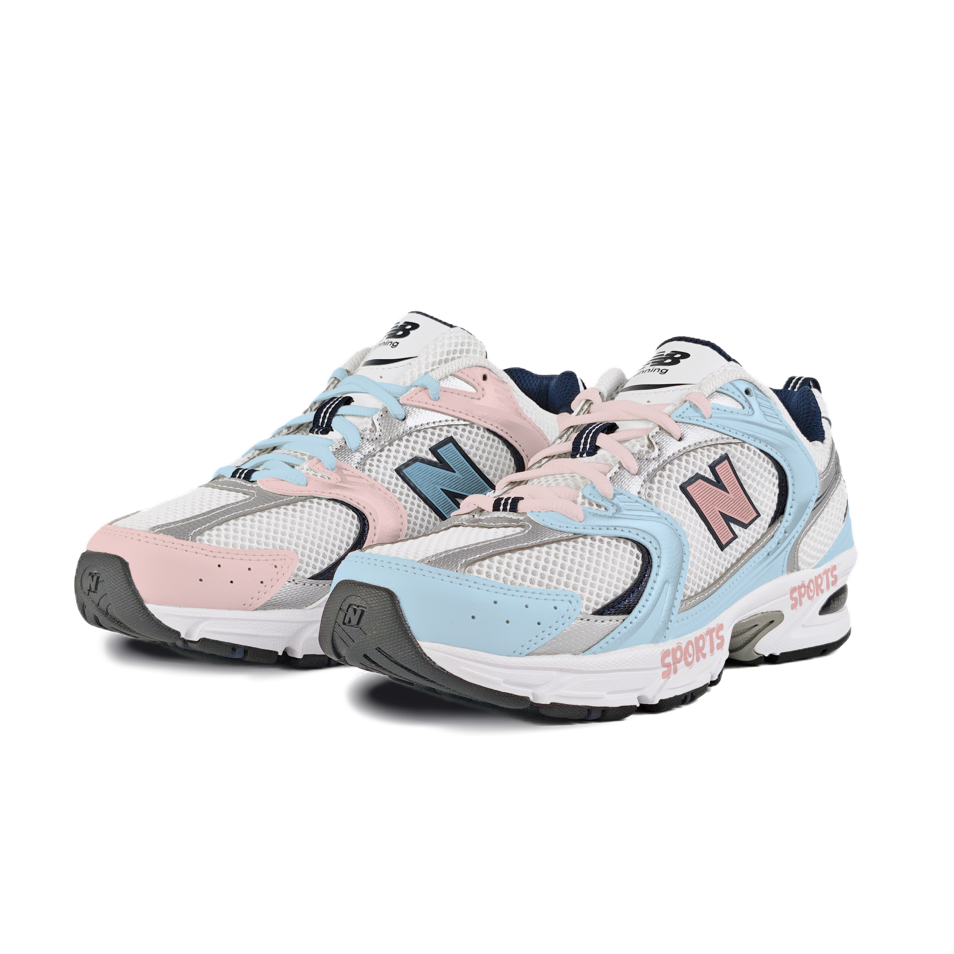 New Balance NB 530 Abrasion Resistant Low top Running Shoes Unisex Pink Blue