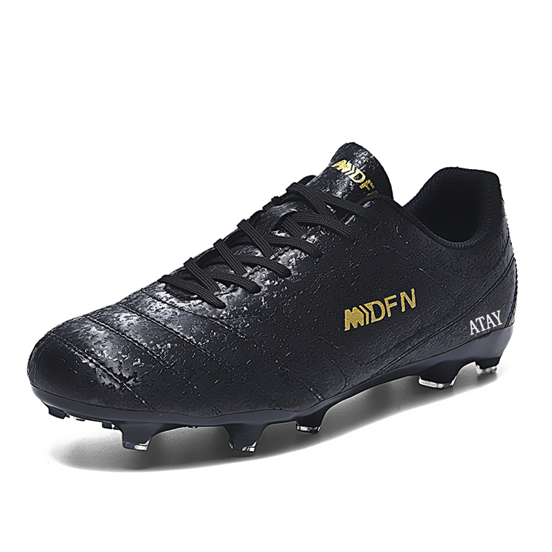ATAY Slip Resistant Abrasion Resistant Slip Resistant Abrasion Resistant Soccer Shoes Unisex Black