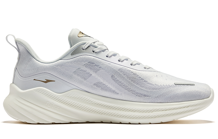 Erke Slip Resistant Low top Running Shoes Men’s Erke White Bright Silver
