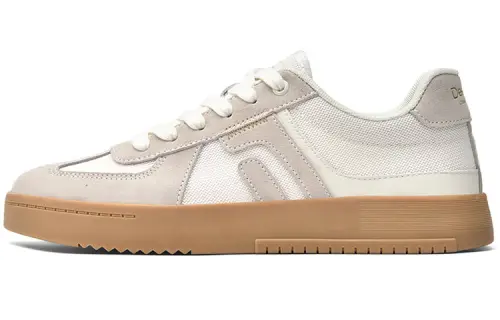 DEERWAY German Army Trainers Slip Resistant Cushioning Low top Skateboard Shoes Unisex Beige