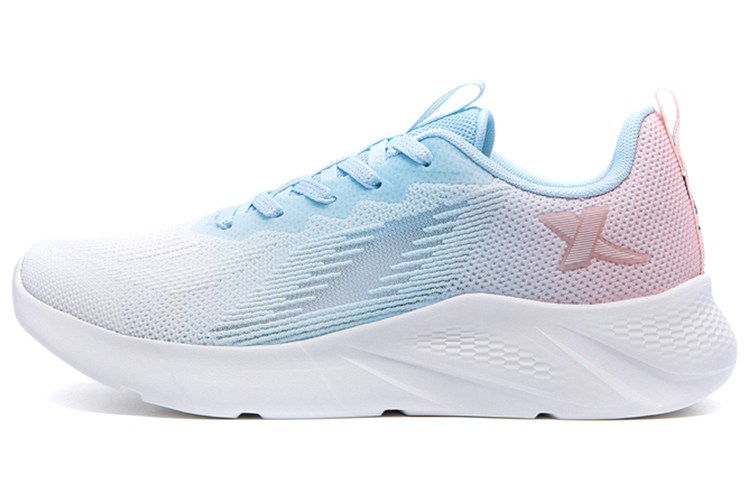 XTEP Cushioning Slip Resistant Abrasion Resistant Breathable Lightweight Low top Running Shoes Women’s Pink Blue Gray