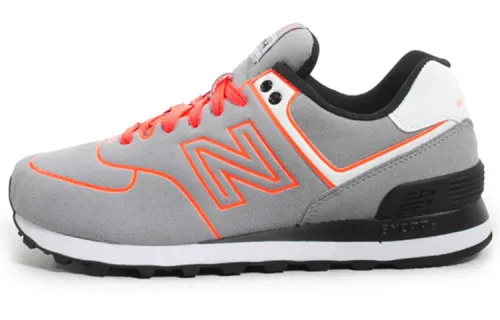 New Balance 574 Neon Lights Sneakers Grey 'Gray Orange' Women's