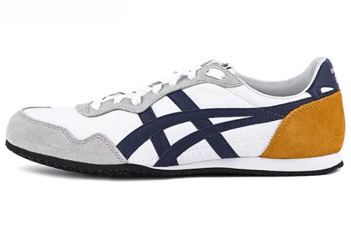 Onitsuka Tiger Serrano Abrasion Resistant Low top Casual Shoes Unisex White Gray Blue