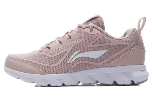 Li Ning Casual Slip Resistant, Abrasion Resistant, Lightweight Cushioning Low top Running Shoes Women's Mist Rose Pink
