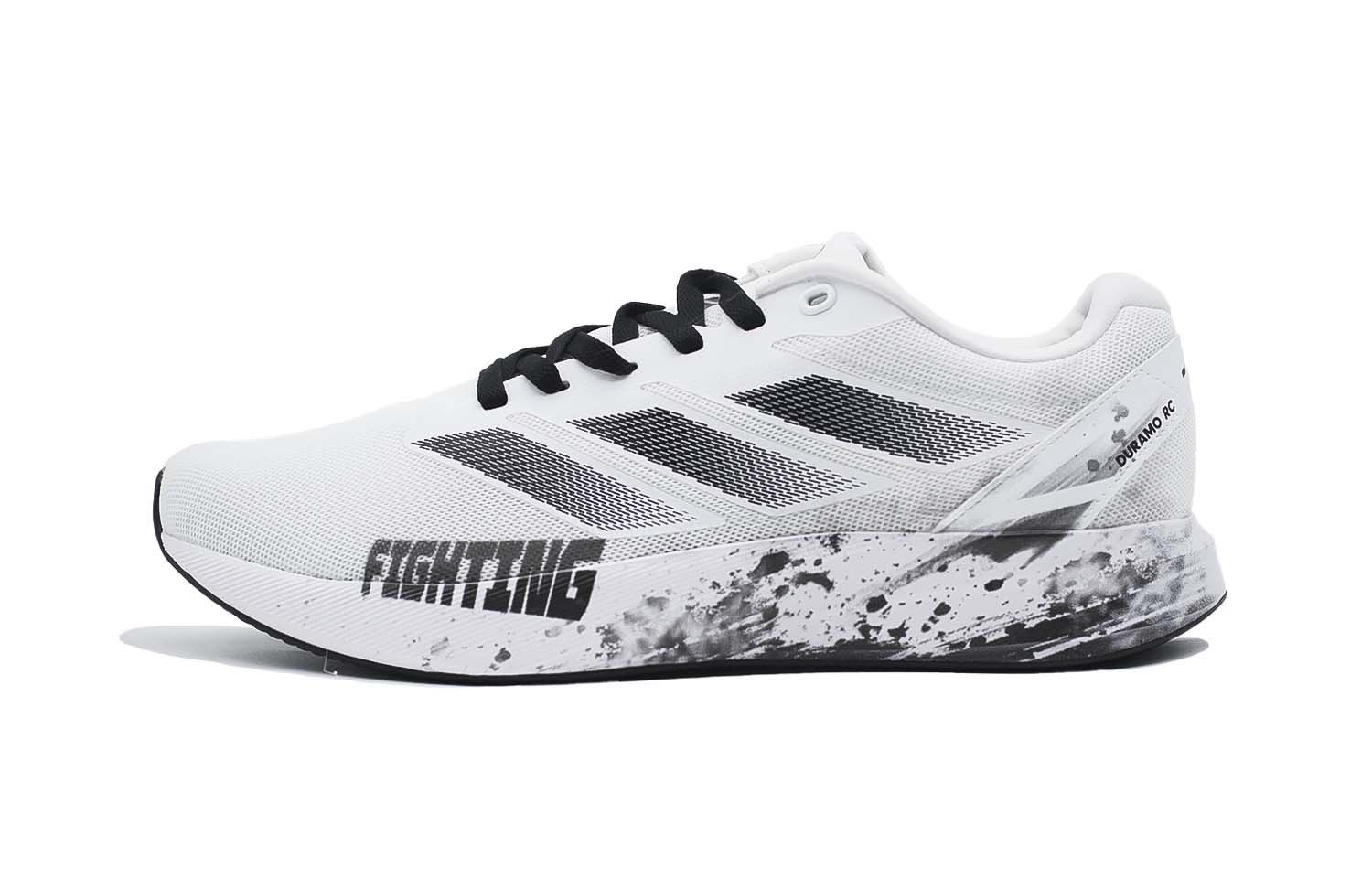 Adidas Duramo RC Mesh Cushioning Slip Resistant Abrasion Resistant Breathable Low top Running Shoes Unisex Black White