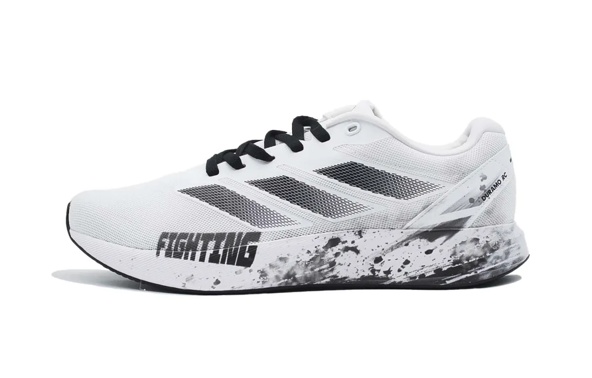 Adidas Duramo RC Mesh Cushioning Slip Resistant Abrasion Resistant Breathable Low top Running Shoes Unisex Black White