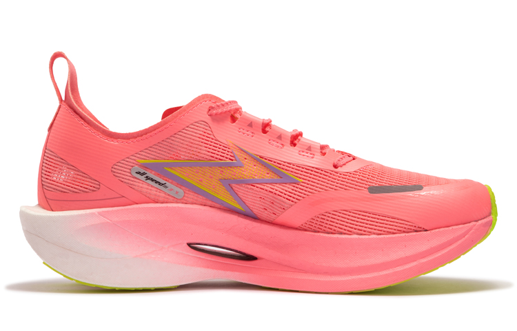 361° Flame 2.5 Low top Full Length Carbon Plate Marathon Running Shoes Unisex Coral Red