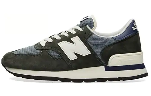 New Balance NB 990 V1 Sports Shock Absorbing Low-top Running Shoes Men's Blue Green