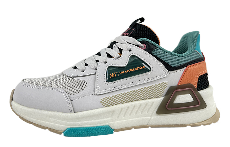 361° QU!KFOAM Comfortable Low top Sports Casual Shoes Men’s Gray Cyan