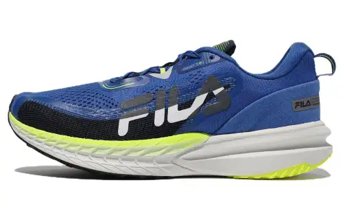 FILA Racer Cushioning Abrasion Resistant Low top Running Shoes Unisex Blue Green Korean Style
