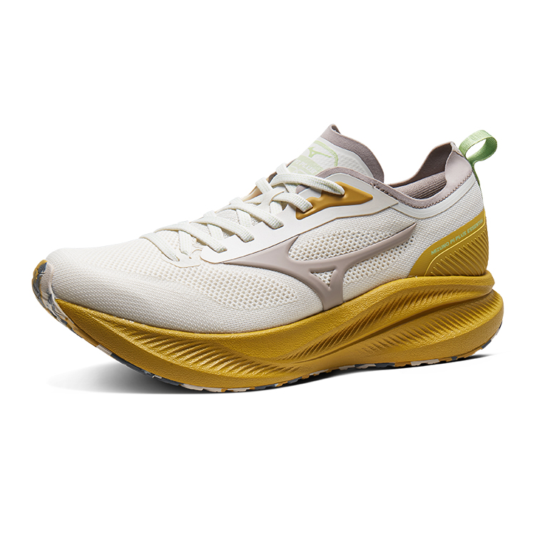 Mizuno Lightweight Low top Running Shoes Unisex White Yellow