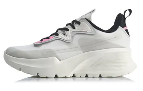 Li Ning Cushioning Lightweight Slip Resistant Low top Running Shoes Women's Mist White