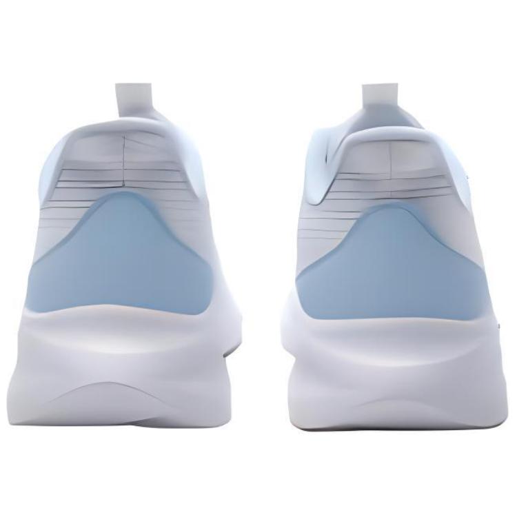 QIAODAN Textile, Synthetic Leather Cushioning Breathable Lightweight Low top Casual Running Shoes Men’s White Blue